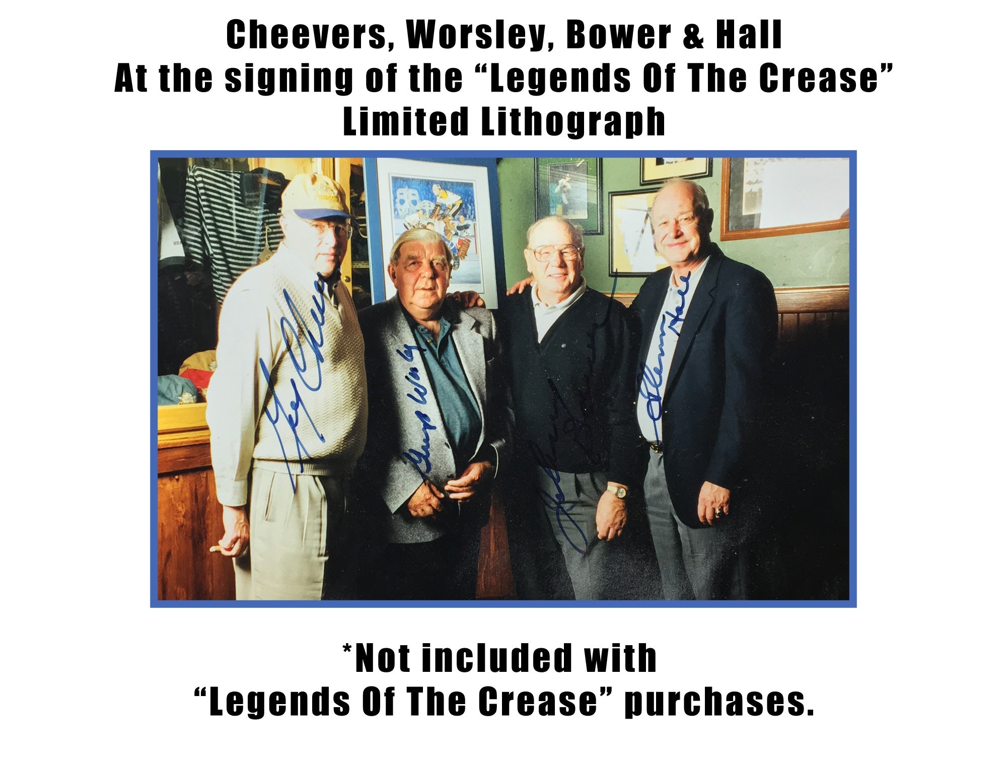 LEGENDS OF THE CREASE LITHOGRAPH - 4 AUTOGRAPHS (11' BY 9') - Image 2
