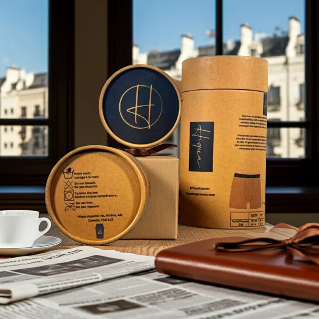 Hiqua Apparel Men’s gift packaging with 3 Brief Boxers