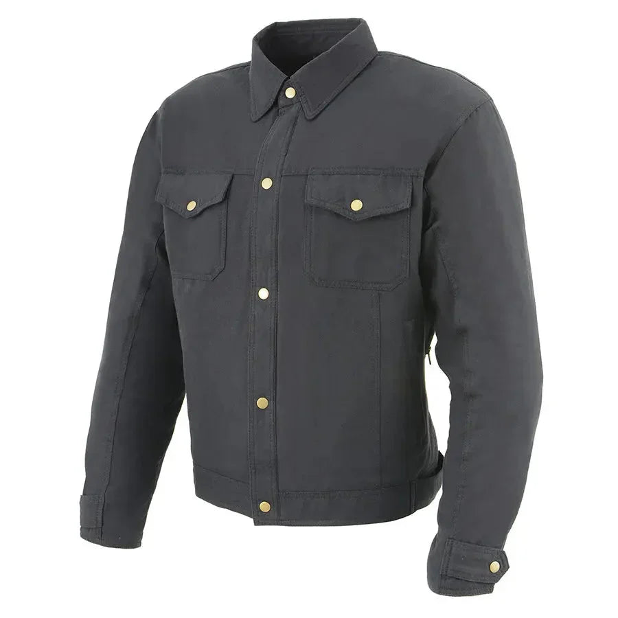 Men's reinforced fiber armored shirt with buttoned front and flap chest pockets