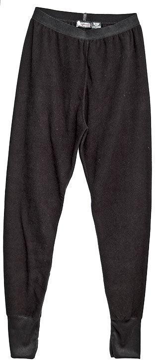 Black thermal fleece underwear pants for men, Misty Mountain apparel on white background