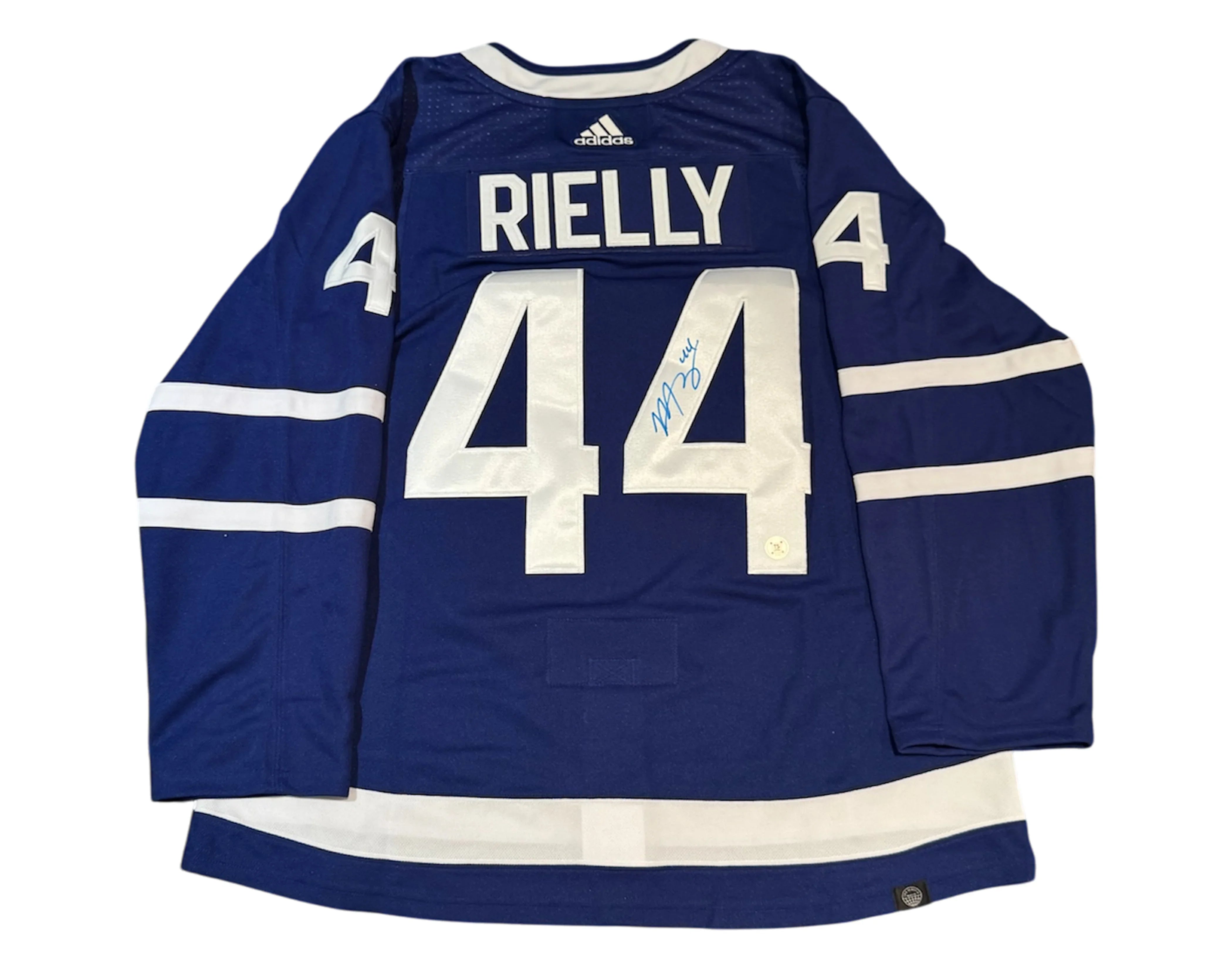 Autographed Toronto Maple Leafs Rielly #44 blue Adidas hockey jersey
