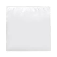Clear plastic brine bag for food storage on white background