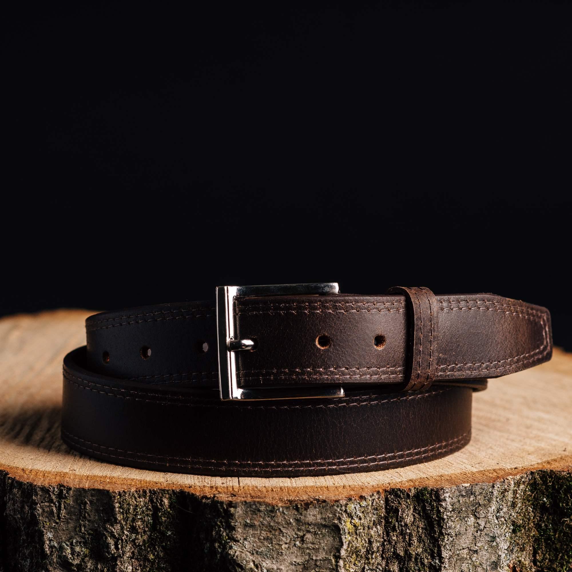 Nab Leather The Milestone Belt - Brown Formal 100% Real Leather Belt Made in Canada - Image 2