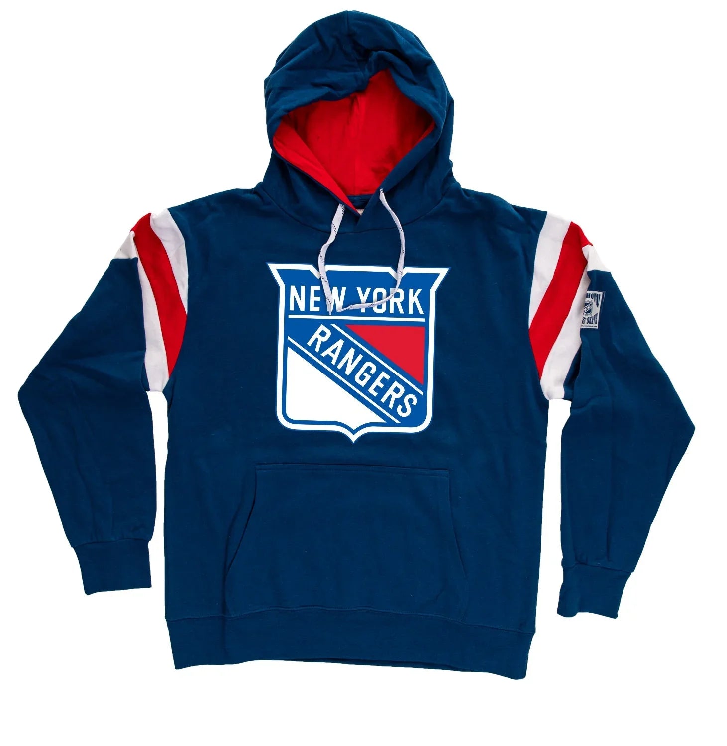 New York Rangers varsity hoodie blue with red and white stripes and front logo