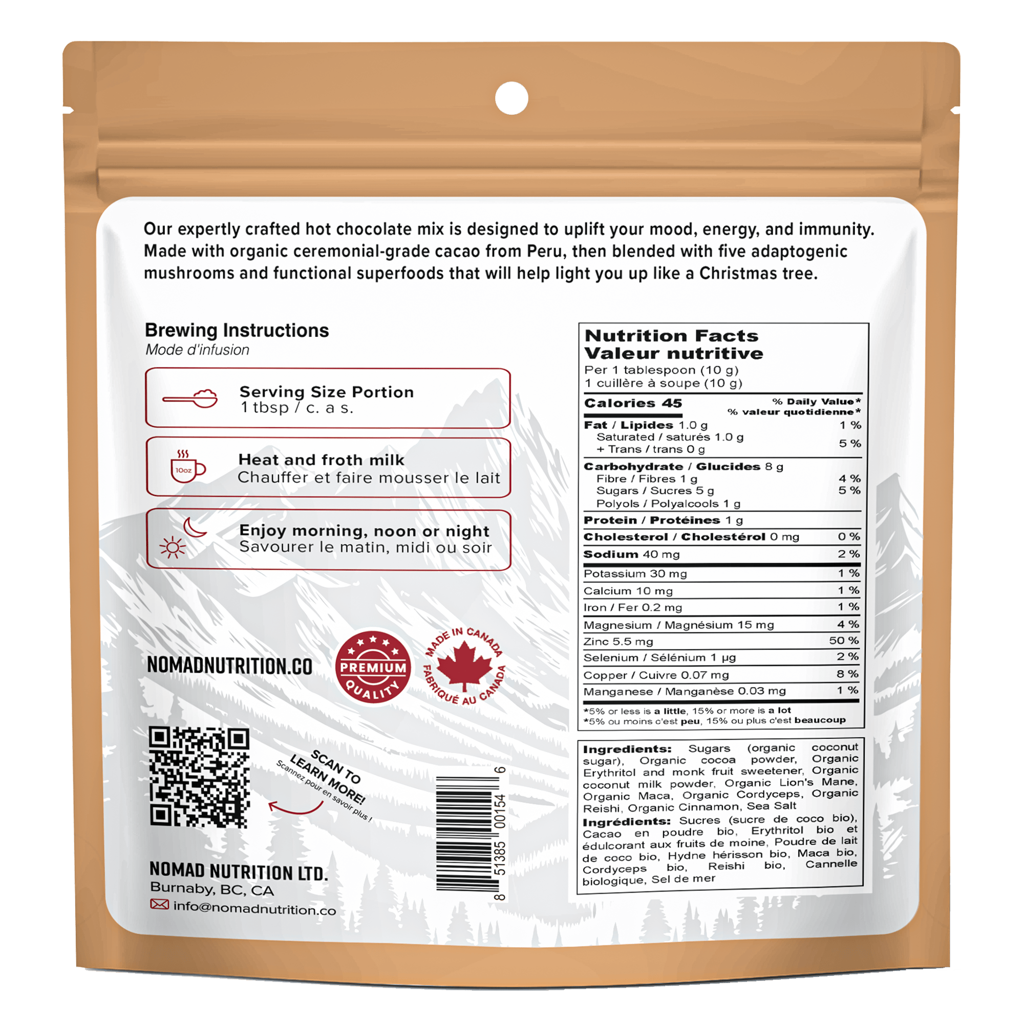 Nomad Nutrition Adaptogenic Hot Chocolate - Image 2