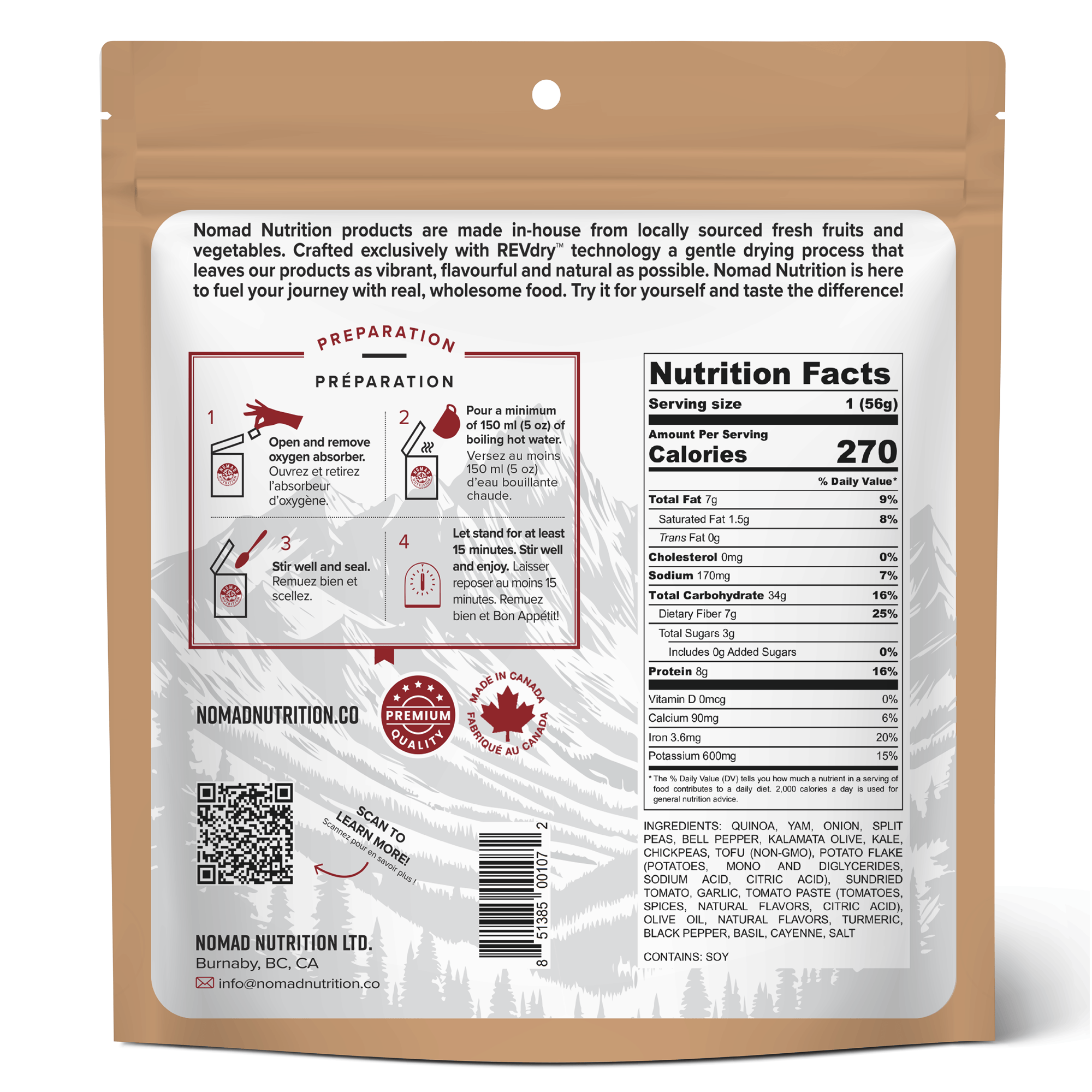 Nomad Nutrition California Breakfast Bowl - Half Serving