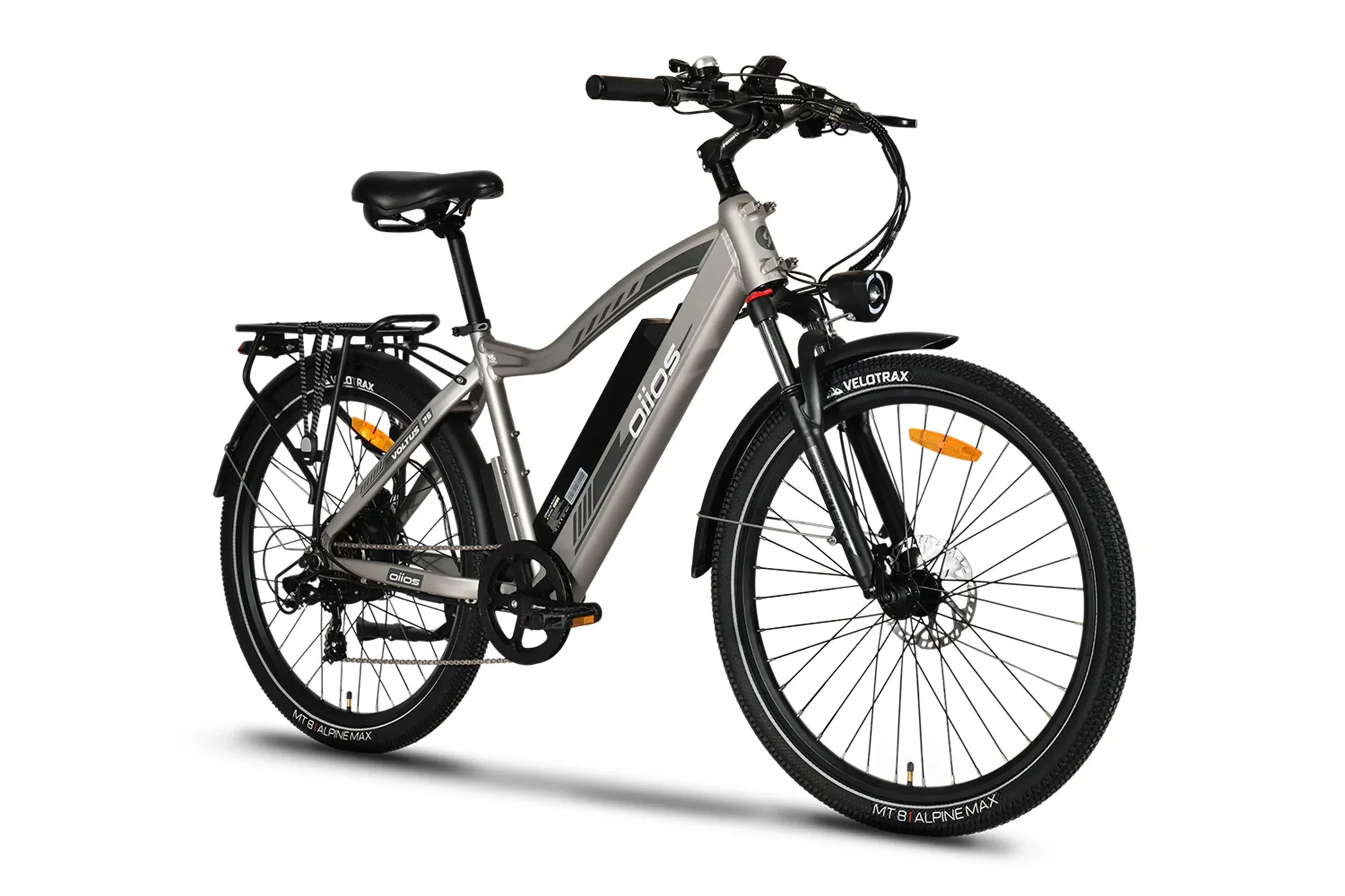 Beige Emmo Oiios Voltus electric fat tire all-terrain e-bike with black details