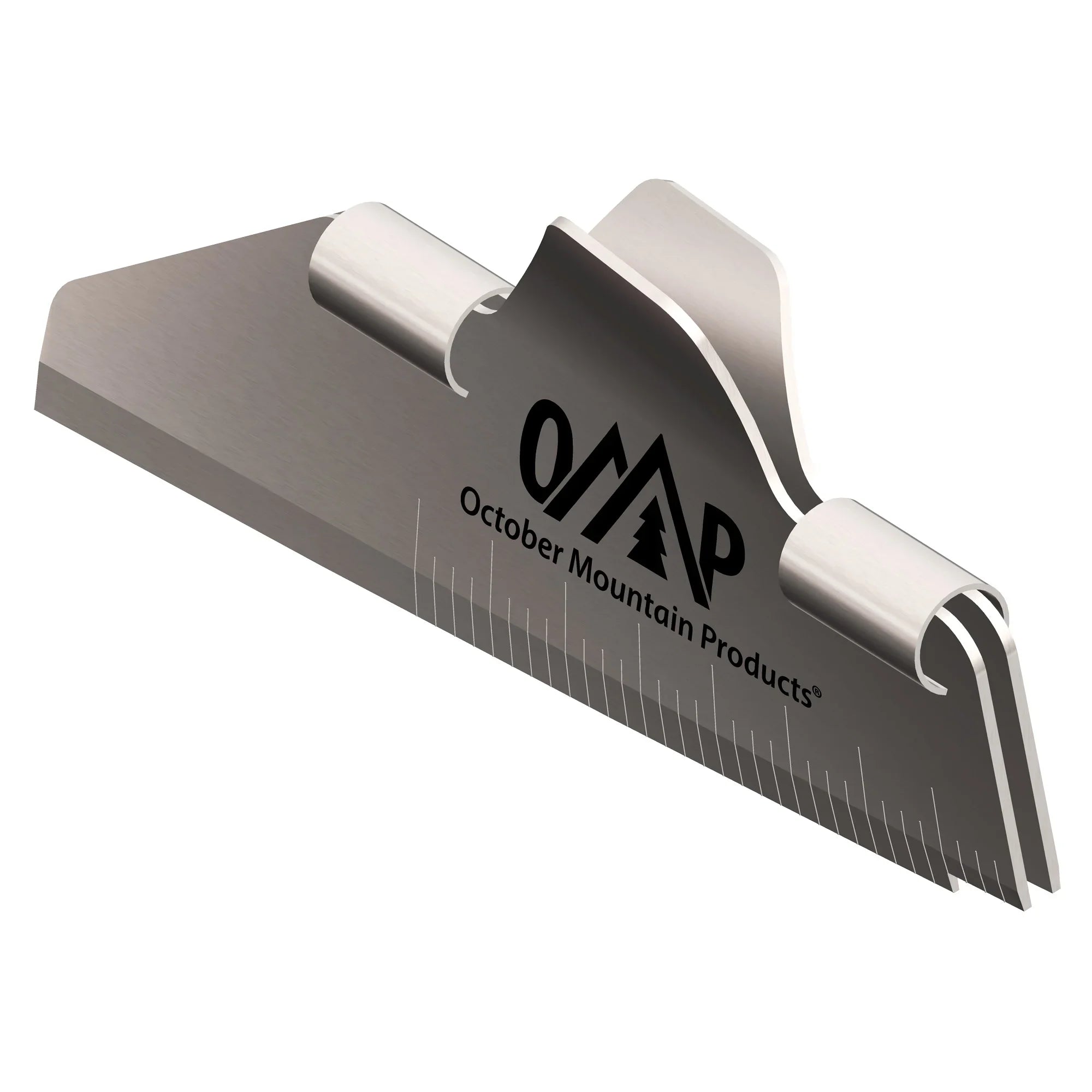 October Mountain Products metal arrow saw ruler with engraved measurements