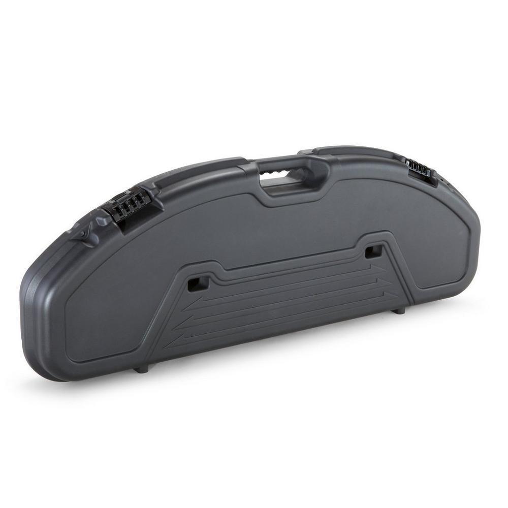 Plano Archery Bow Max Ultra Compact black hard bow case with handle on white background