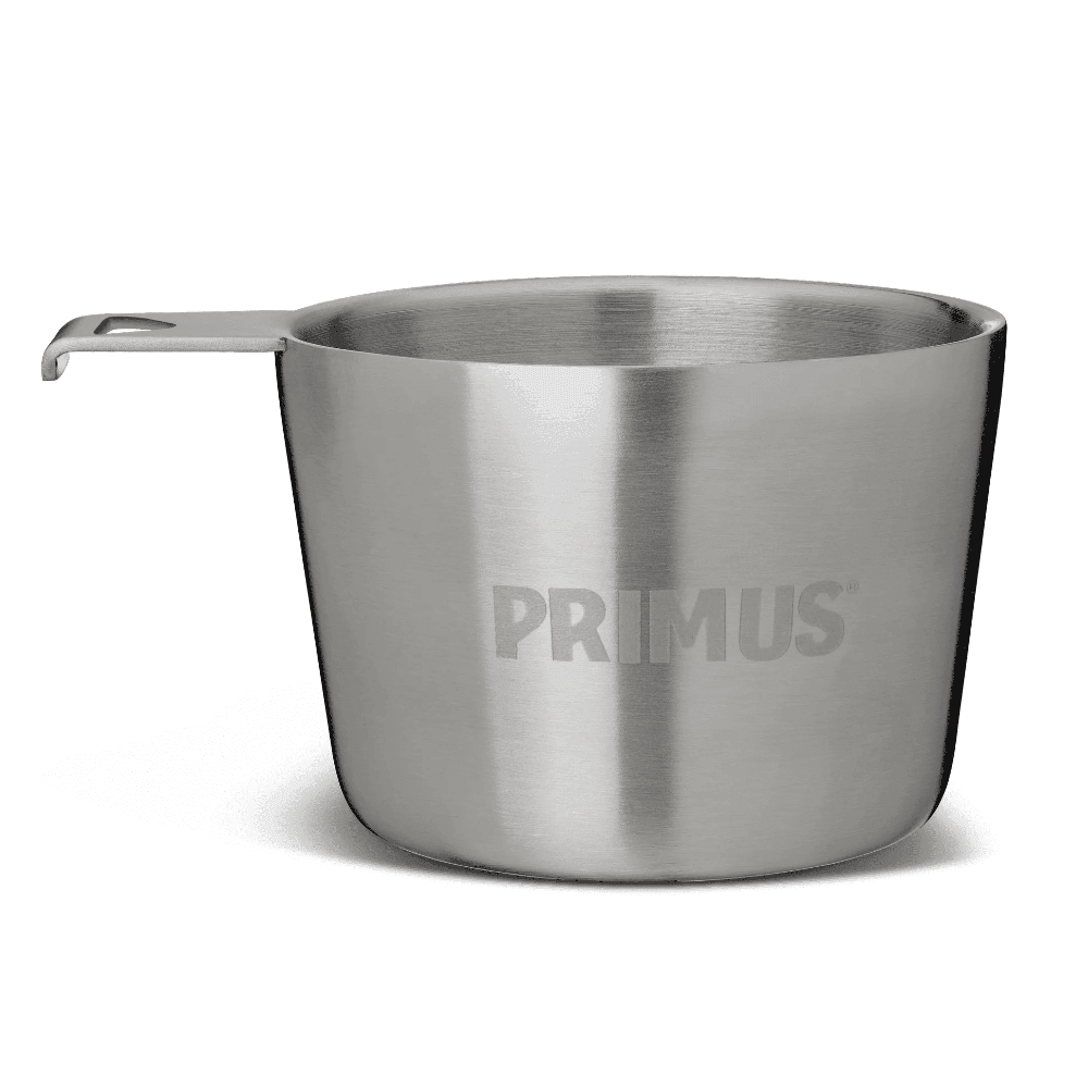 Primus Kasa stainless steel mug with handle on white background