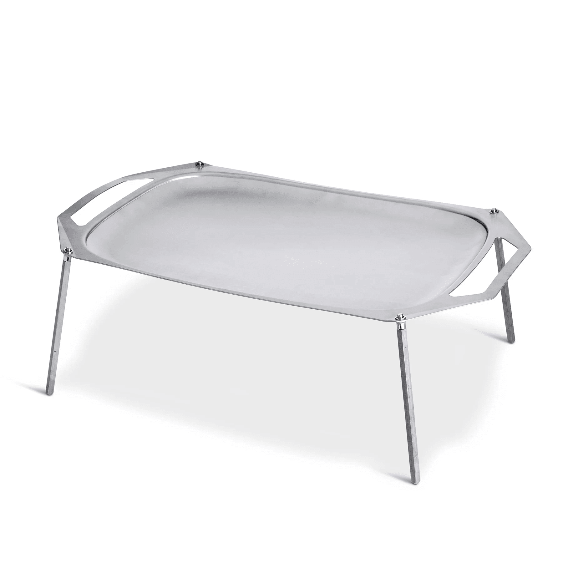 Primus Openfire stainless steel pan with folding legs for outdoor cooking