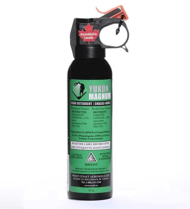 Yukon Magnum 225g bear deterrent spray canister for hiking camping and hunting in Canada