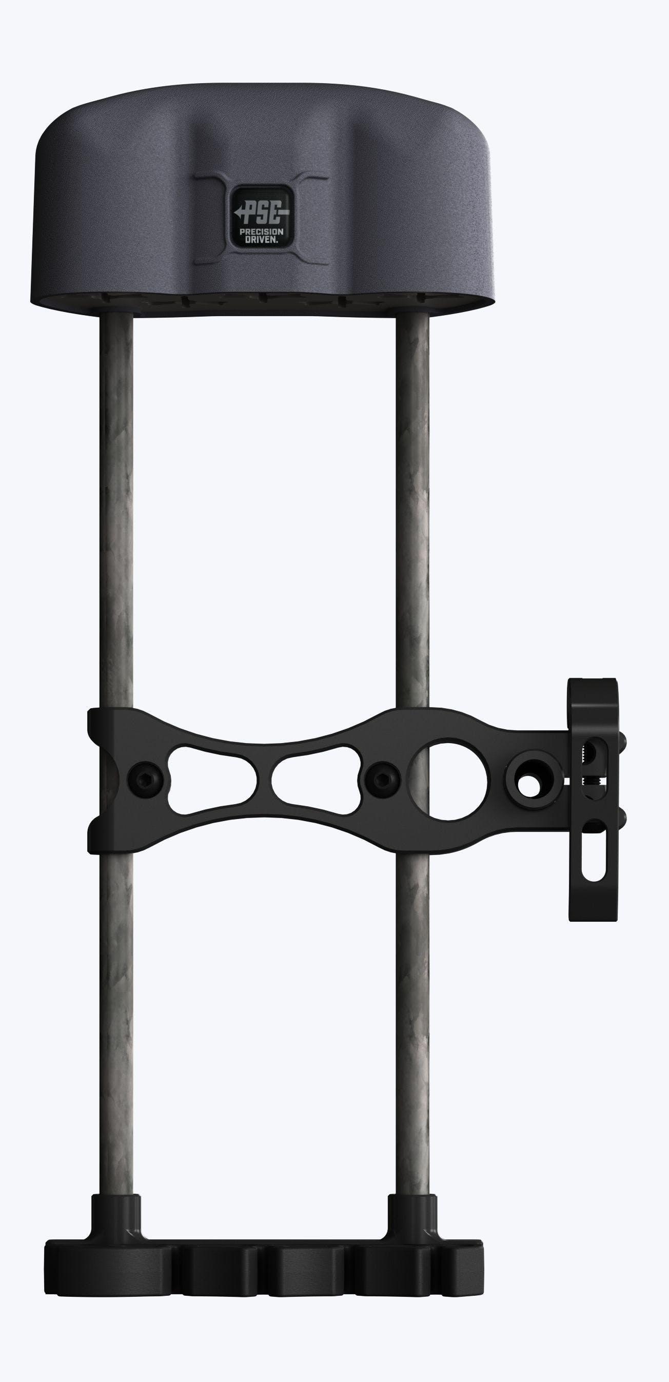 PSE Archery 1-piece bow mount arrow quiver in black with carbon fiber rods