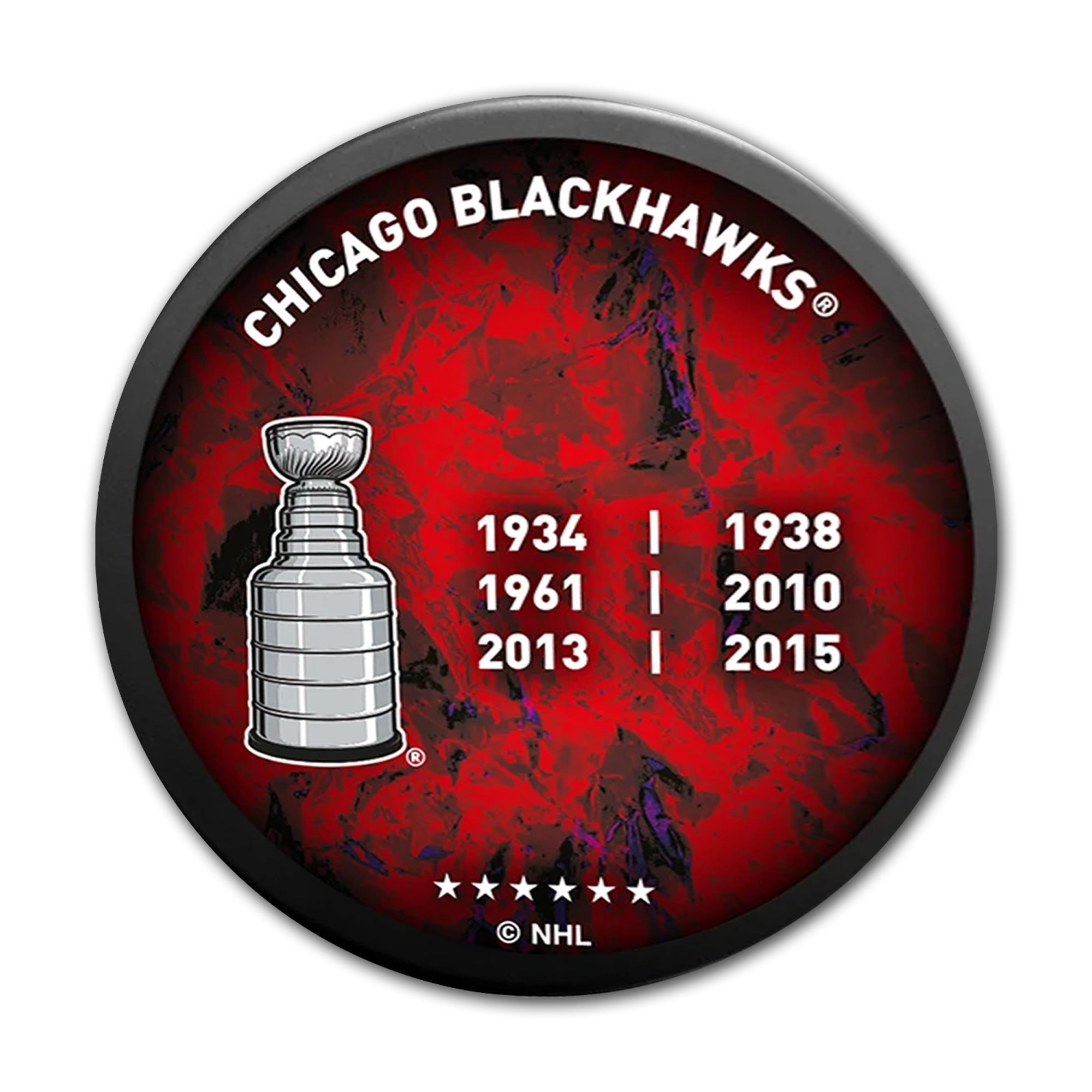 BOBBY HULL SIGNED PUCK 6 STANLEY CUP CHAMPS CHICAGO - Image 2