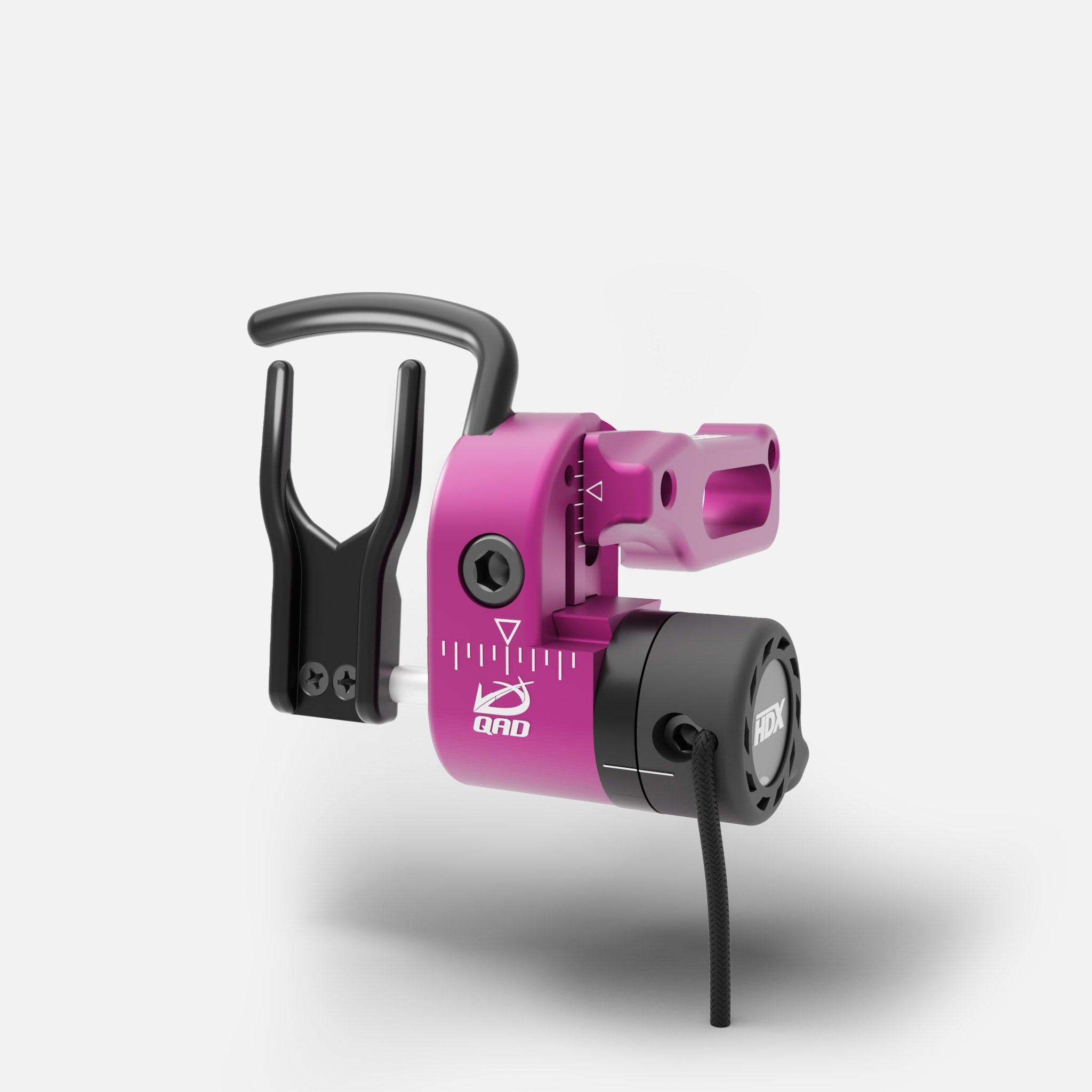 QAD HDX purple arrow rest for compound bow, archery accessory on white background