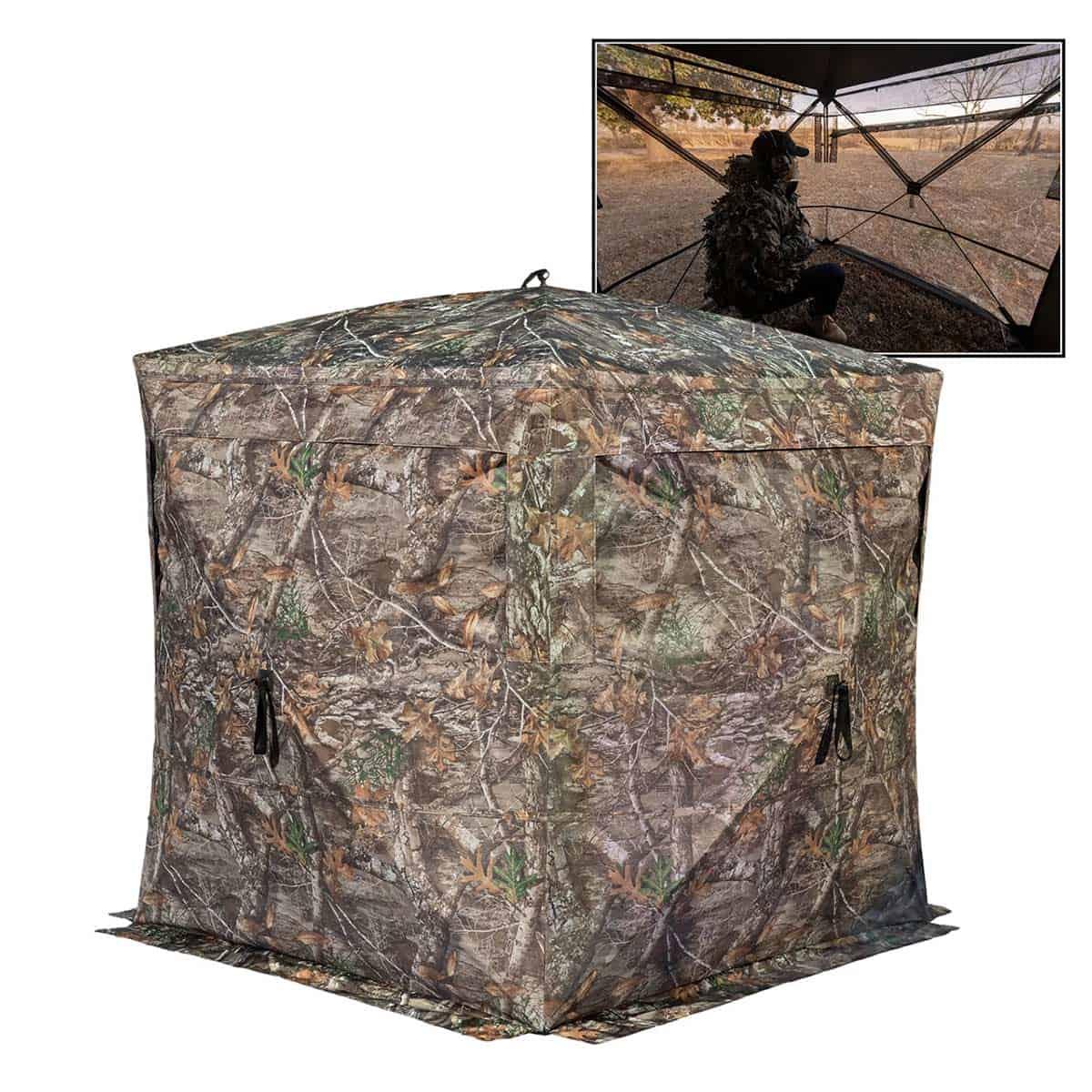 Rhino Blinds Rhino 180 - See Through Blind 5-Hub Design - Leapfrog Outdoor Sports and Apparel