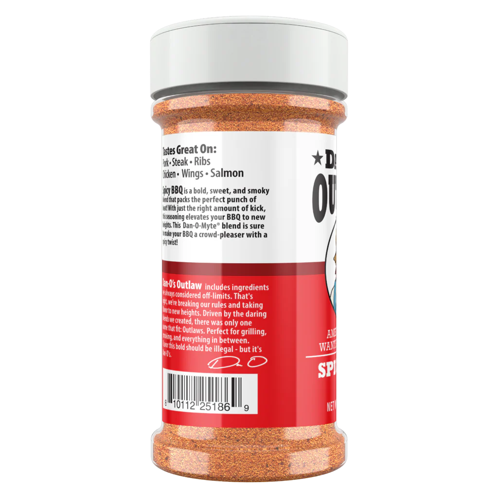 Dan-O's Outlaw Spicy BBQ Seasoning, 6.9oz