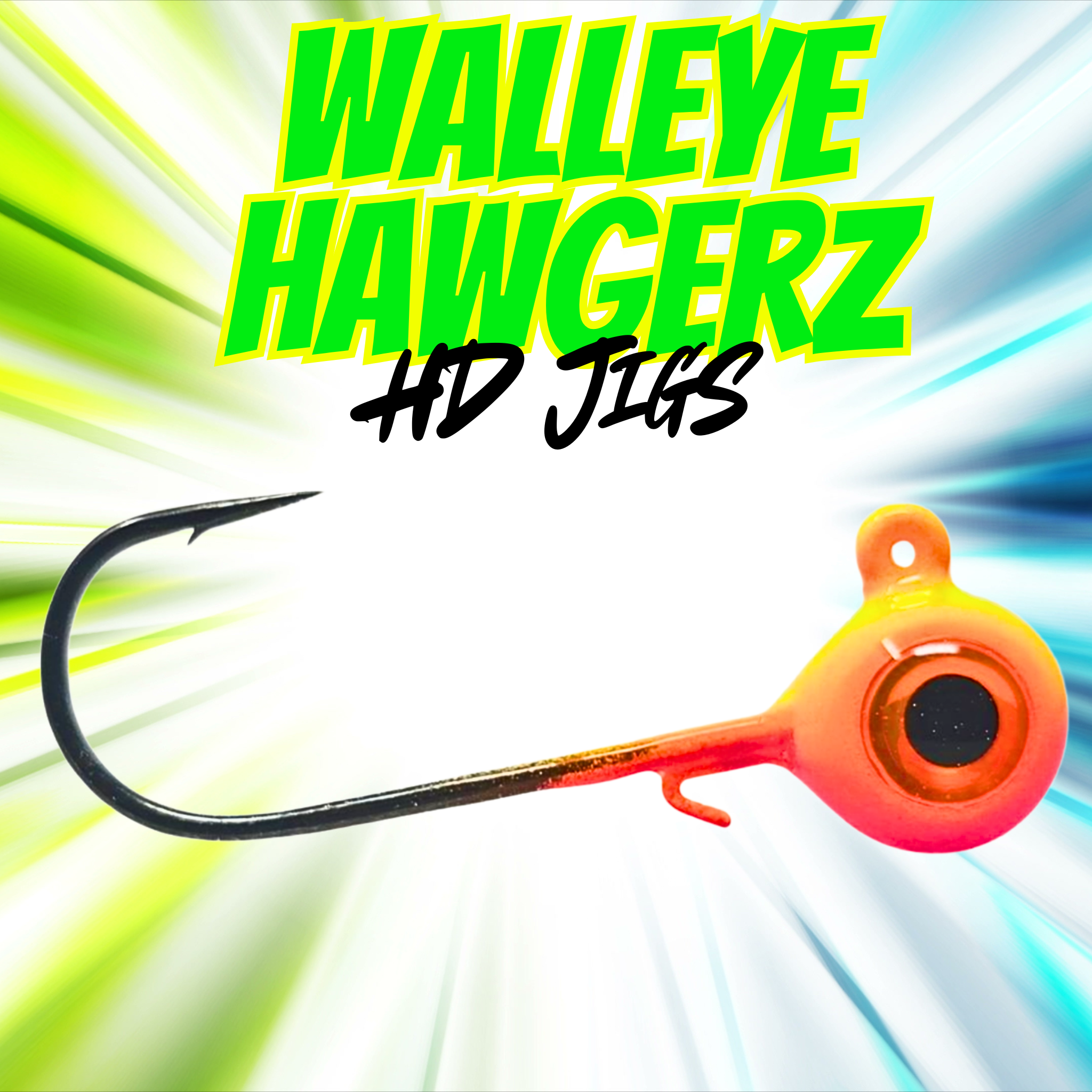 Walleye Hawgerz HD - Pheonix UV Glow - 3 Pack