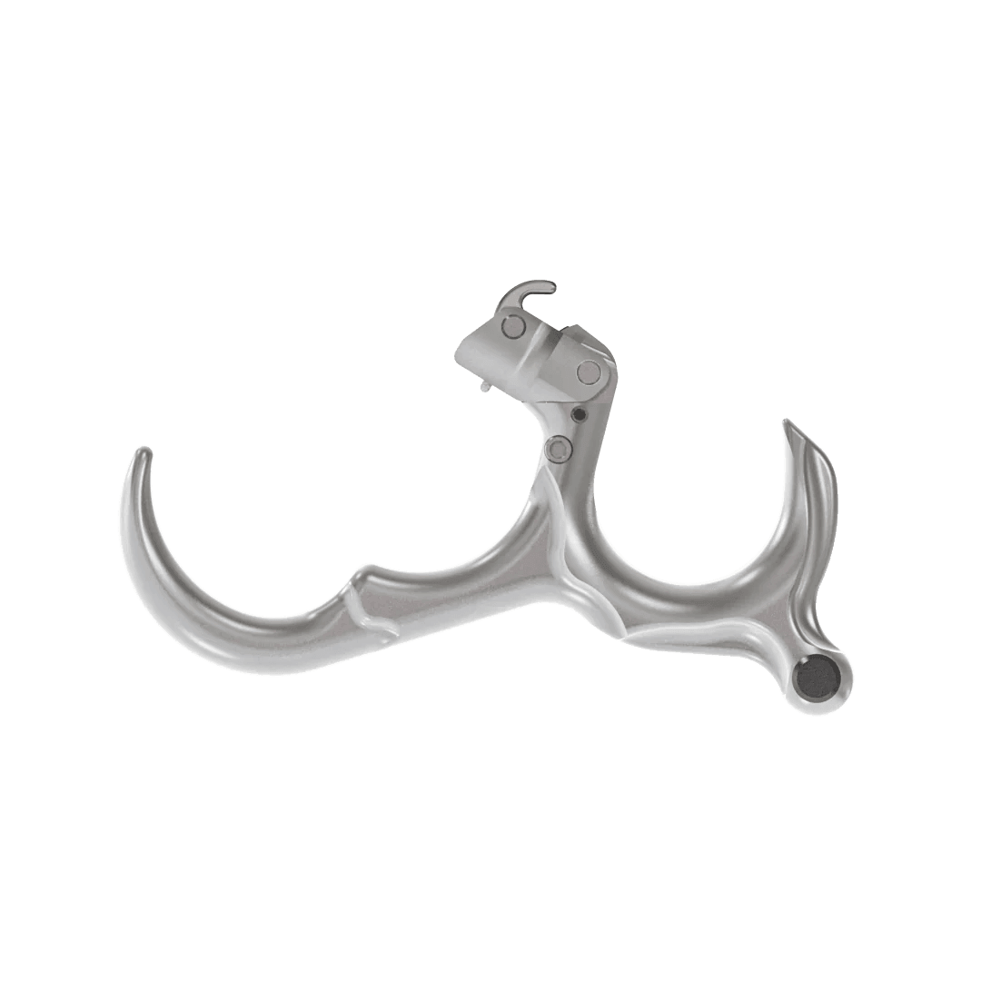 Scott Archery Ascent silver back tension release aid against plain background