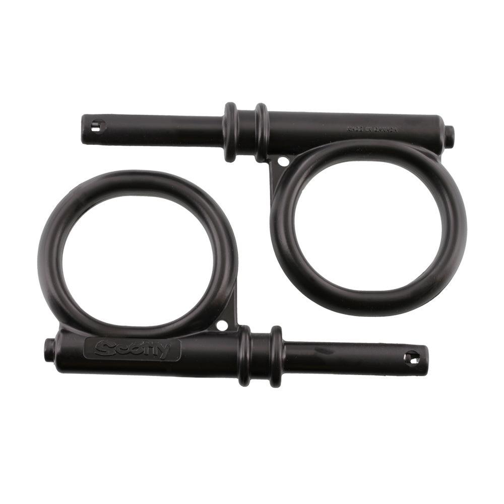 Black Scotty rod holder rings and mounts for fishing boat accessories