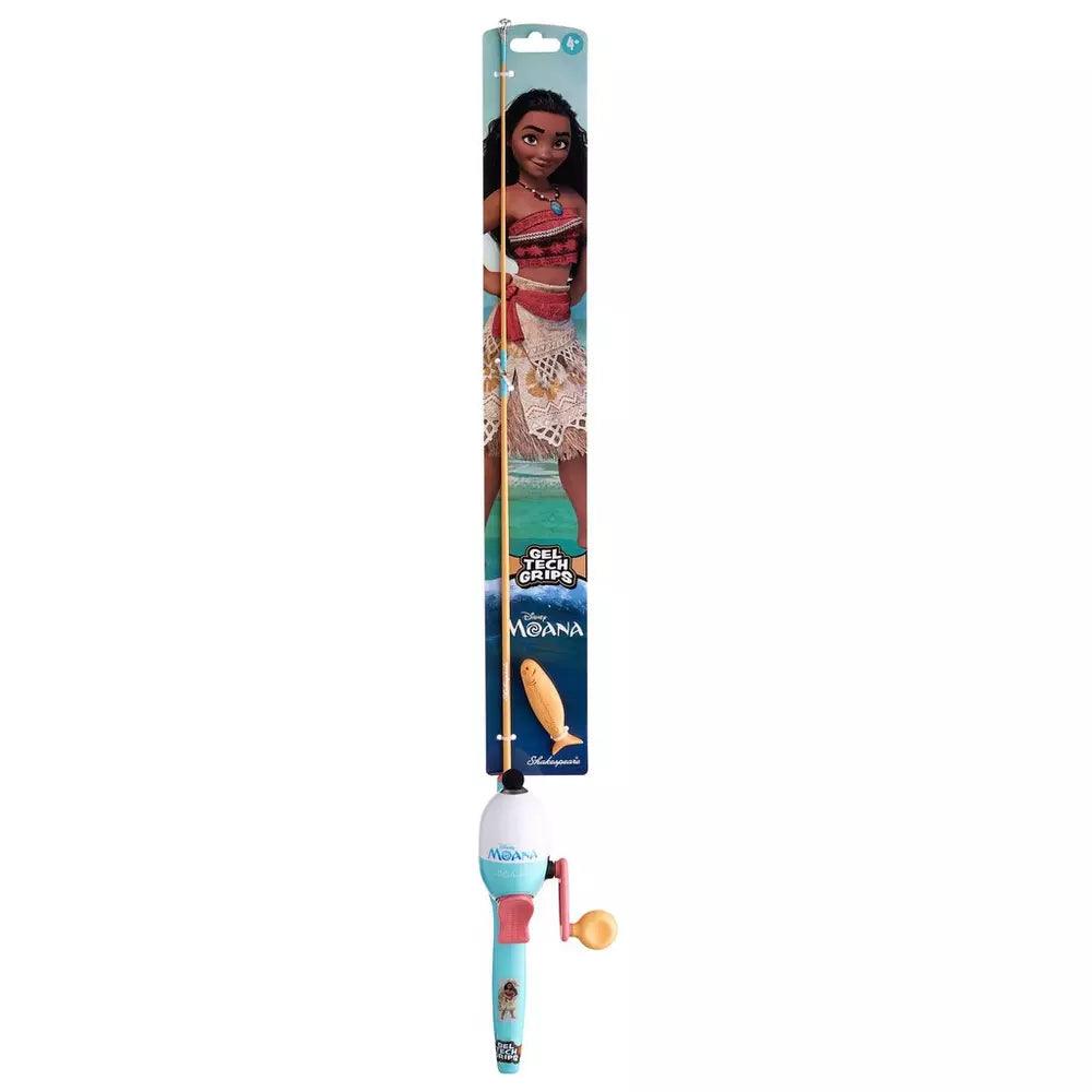 Disney Moana beginner fishing rod kit with character graphics and packaging