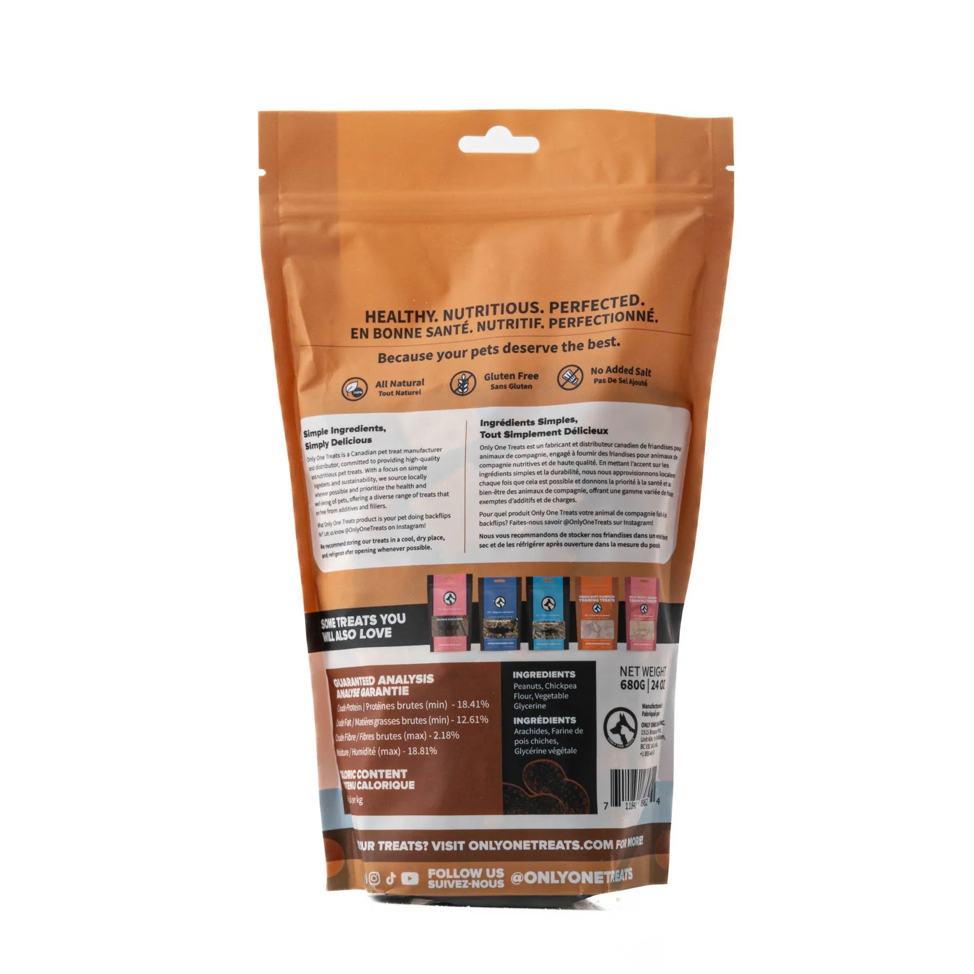 Only One Treats Soft Natural Peanut Training Treats 680g