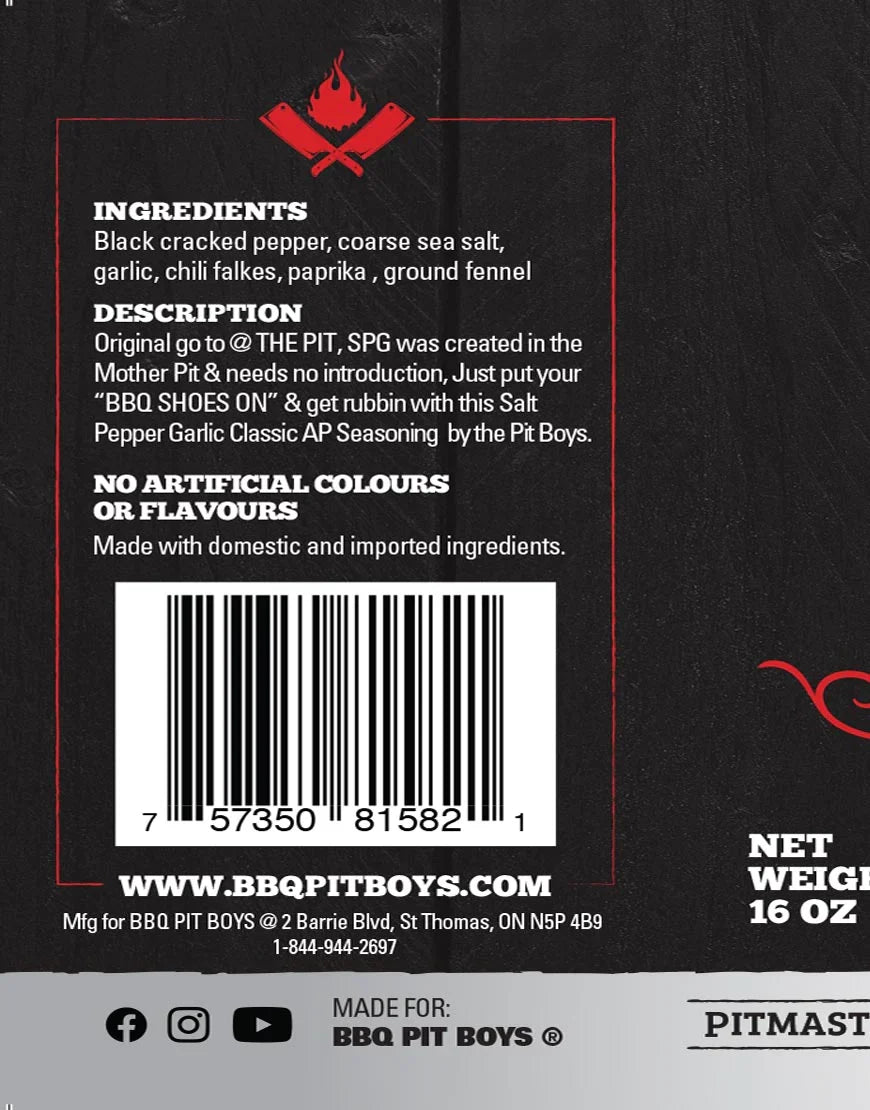 BBQ Pit Boys SPG Salt Pepper Garlic BBQ Seasoning - Image 2