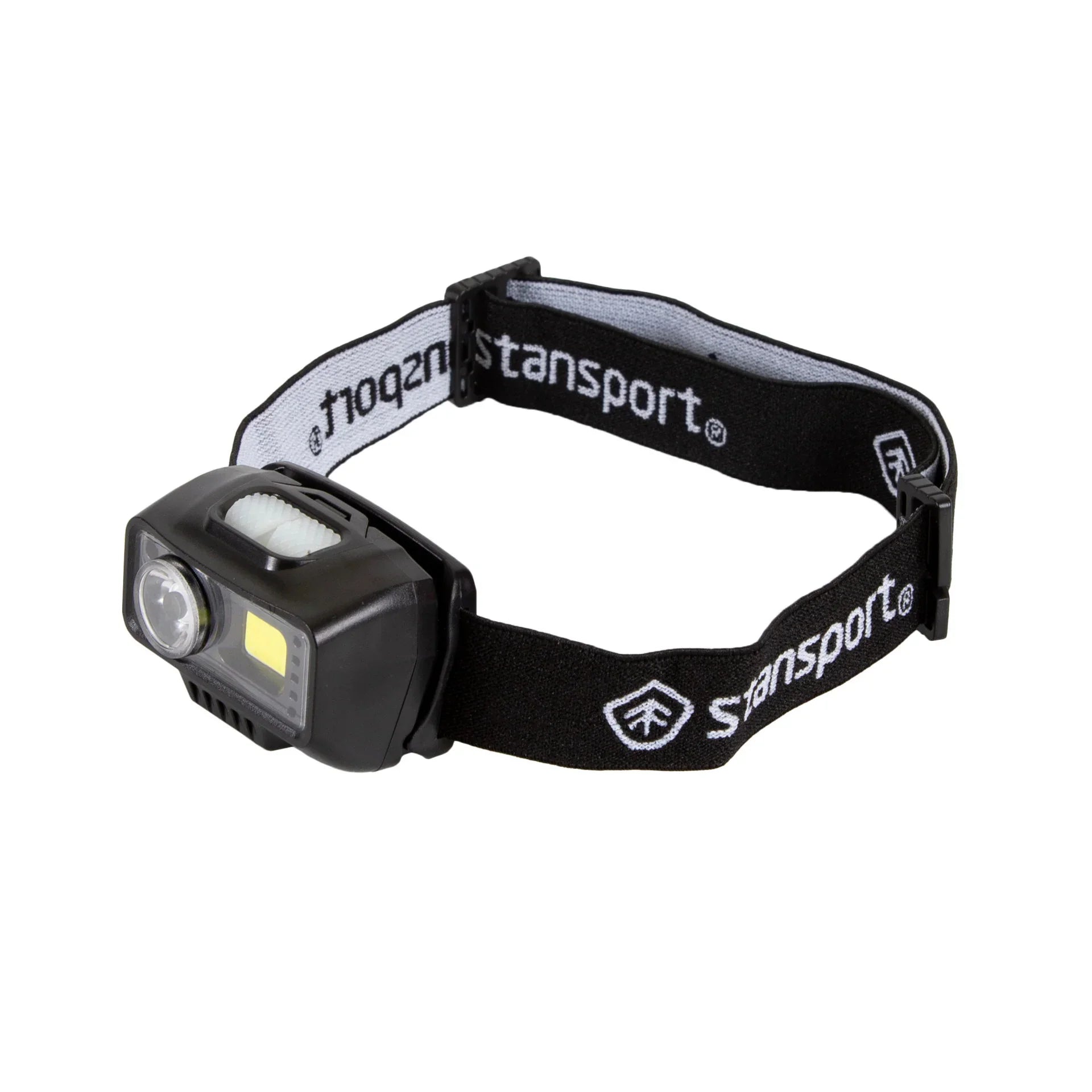 Stansport black LED headlamp with adjustable headband for camping and outdoor activities