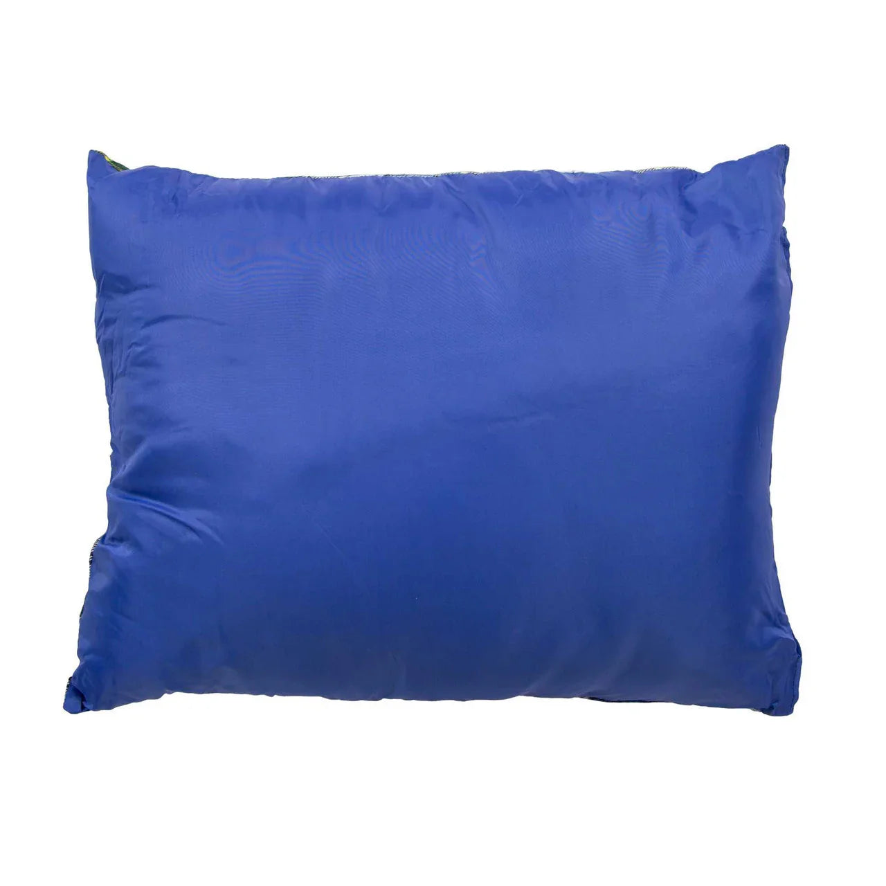 Blue Stansport washable camp pillow on a white background