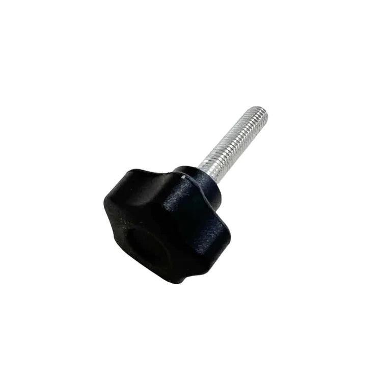 Steambow AR-6 Stinger II survival thumb screw with black plastic knob and metal threads