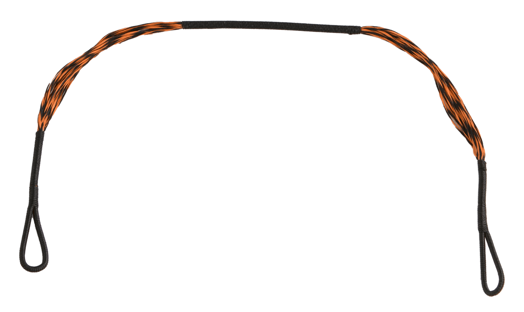 Steambow Archery AR Series orange and black replacement bowstring on plain background