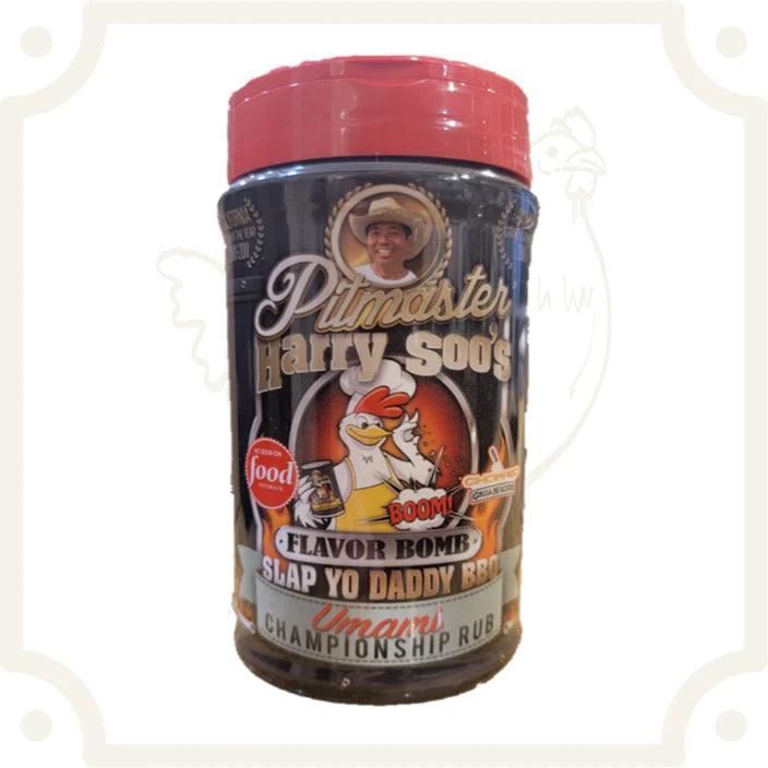 Slap Yo Daddy BBQ Pitmaster Harry Soo's Flavor Bomb Umami Championship Rub 12 oz bottle