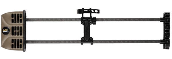 TightSpot Archery 5 arrow quiver in black and tan, lightweight carbon design