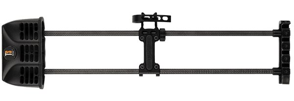 TightSpot Archery 5 arrow quiver in black with dual rods and mounting bracket.