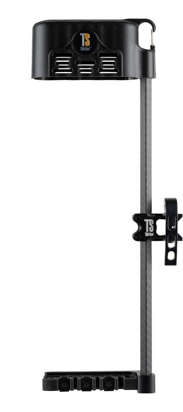 TightSpot Archery AirLock 4-arrow quiver in black, lightweight design against white background.