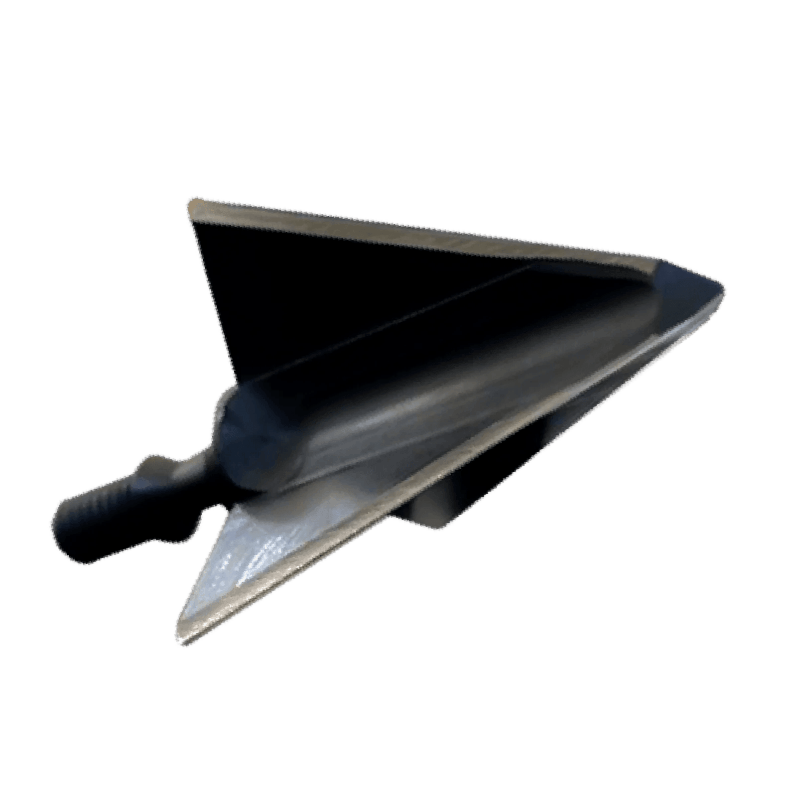 Three-blade S Series broadhead arrow tip for archery on transparent background