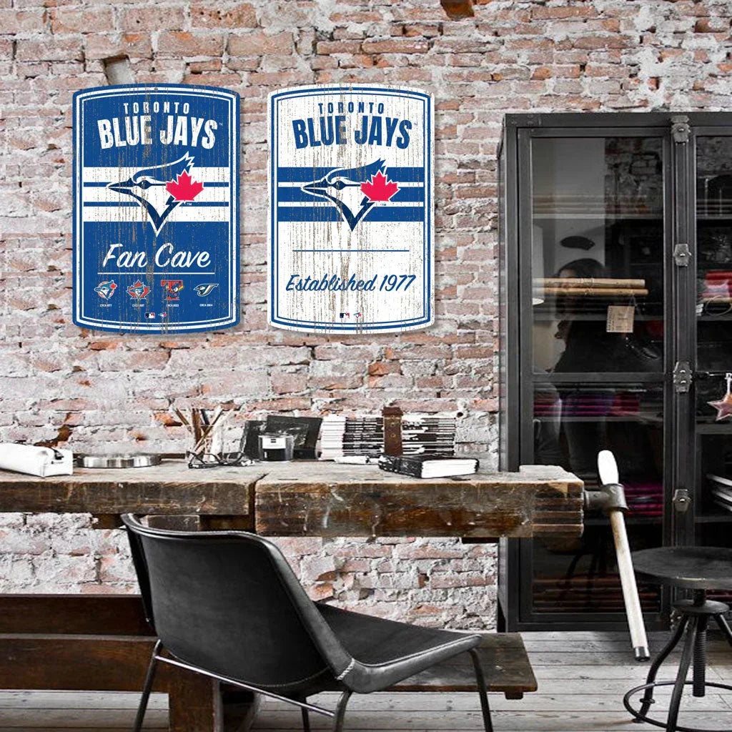 Toronto Blue Jays 16x23 2 pack Established Faux Wood Wall Signs - Image 2