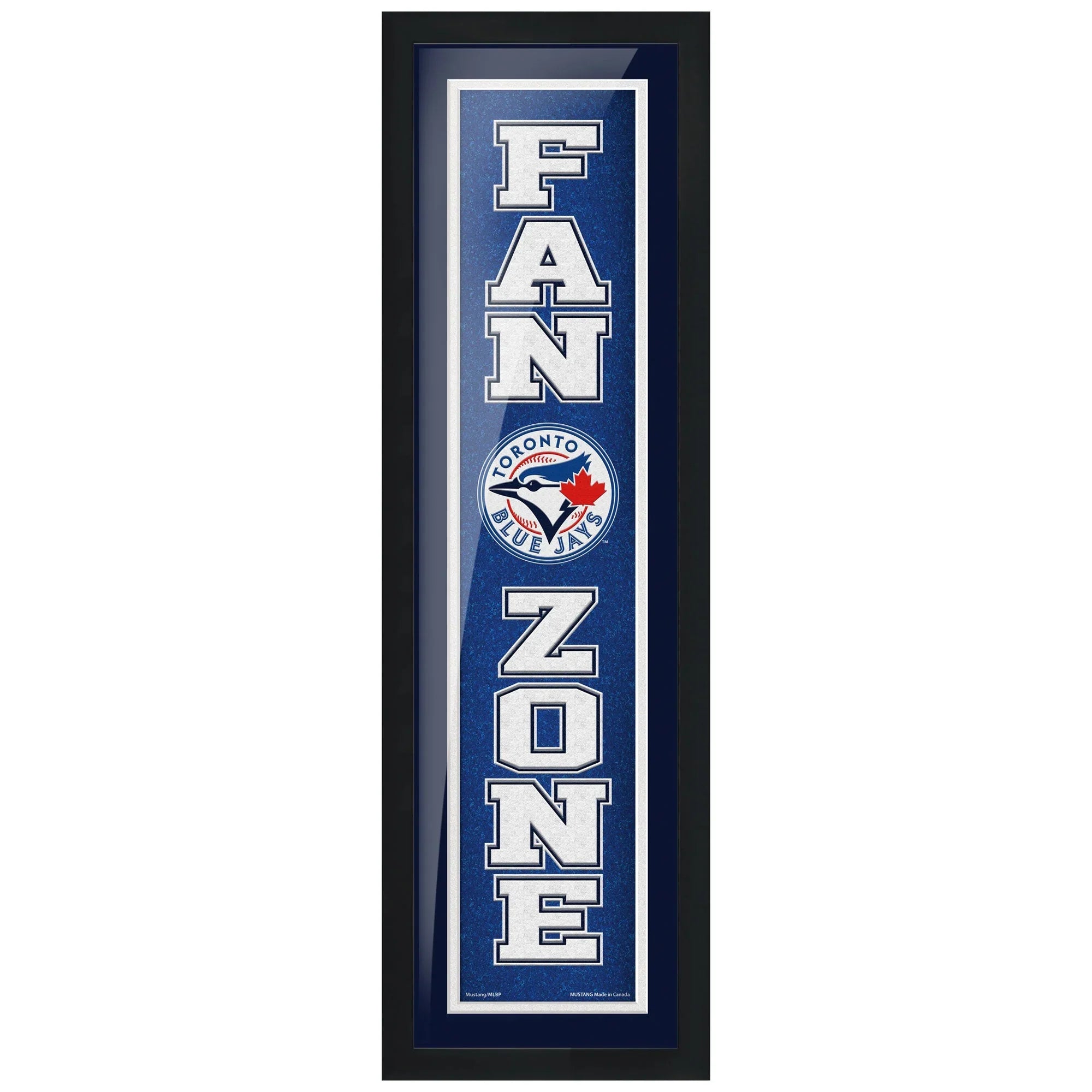 Toronto Blue Jays Fan Zone framed sign with team logo and blue background