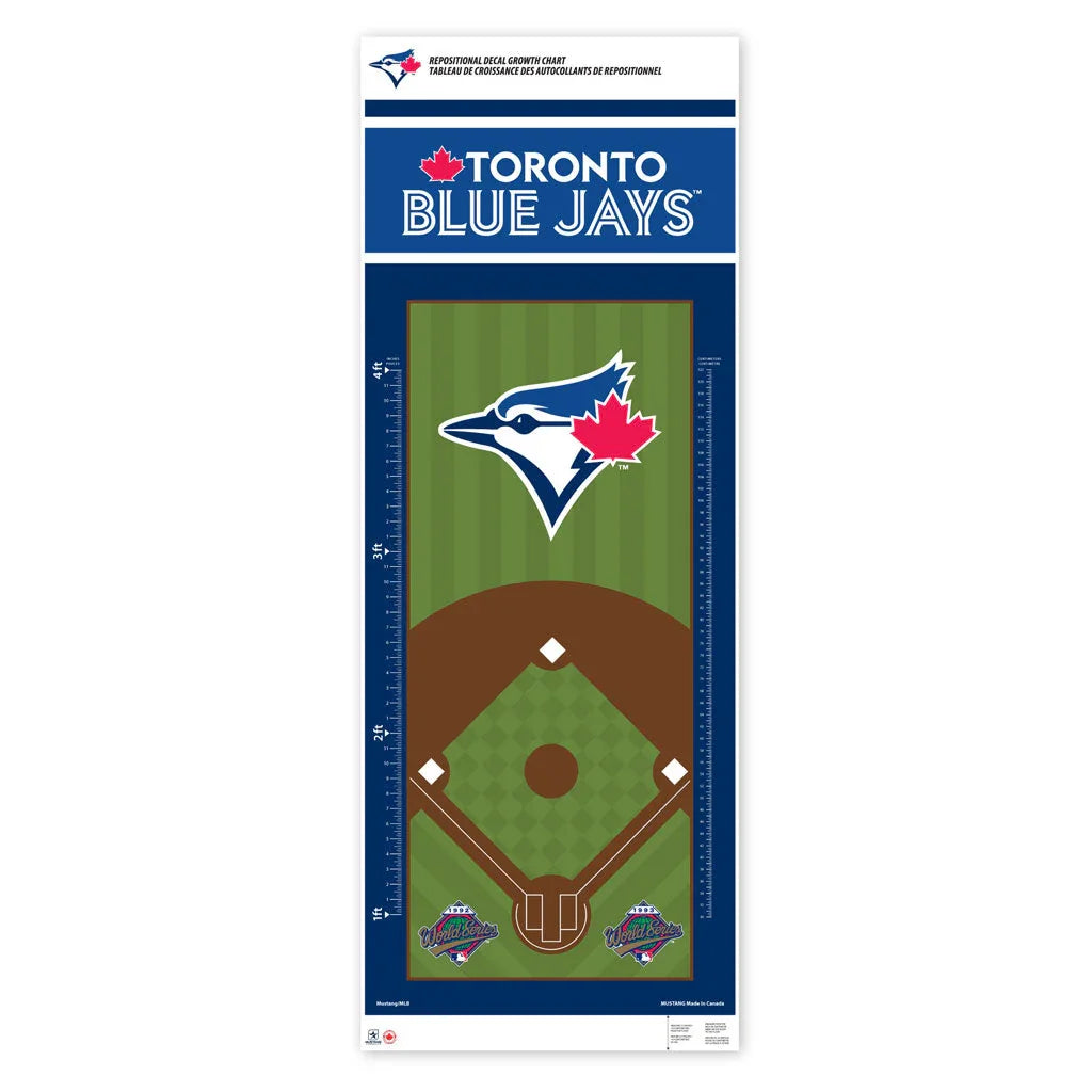 Toronto Blue Jays growth chart featuring team logo and baseball diamond design