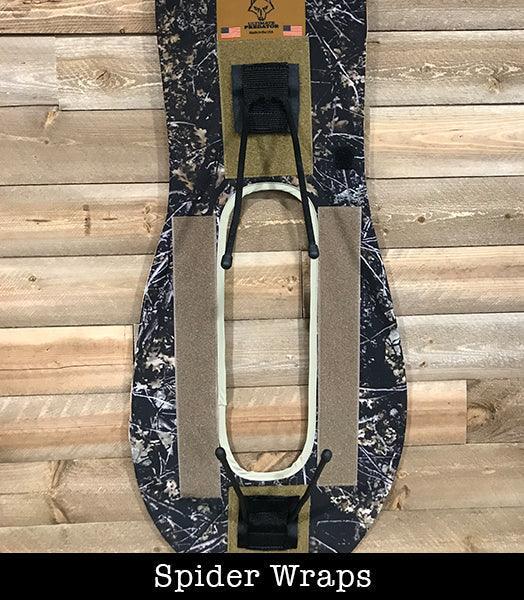 Ultimate Predator Stalker Decoy weapon attachment with camouflage pattern on wood wall