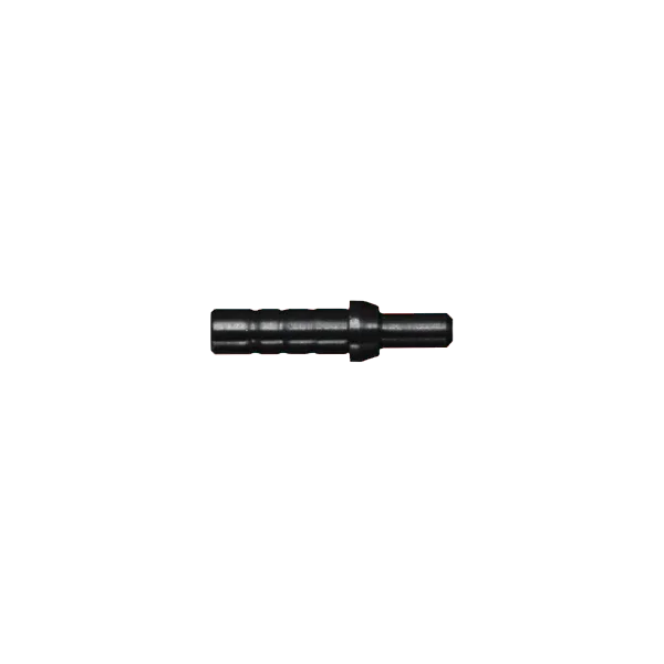 Black steel Olympic barbell sleeve adapter on white background