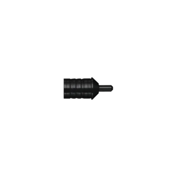 Black tattoo machine rotary grip on white background