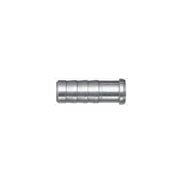 Metal barbed hose fitting connector isolated on white background