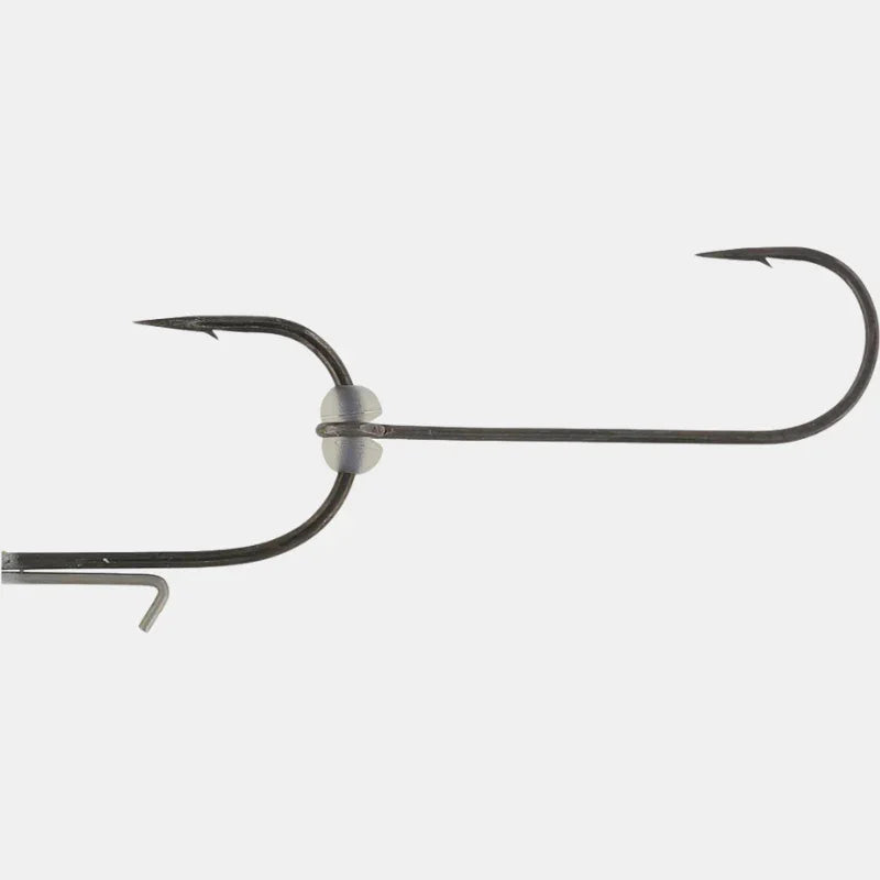 Westin Mvibe Pro Colorado double fishing hook with metal beads on a plain background