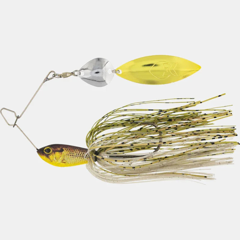 Westin Mvibe Pro Colorado AYU spinnerbait fishing lure with gold and silver blades