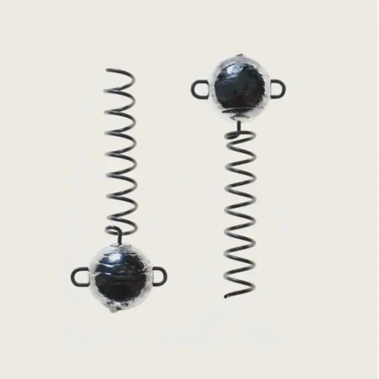 Wolfcreek Lures Twisthead black fishing lure springs 2-pack on plain background