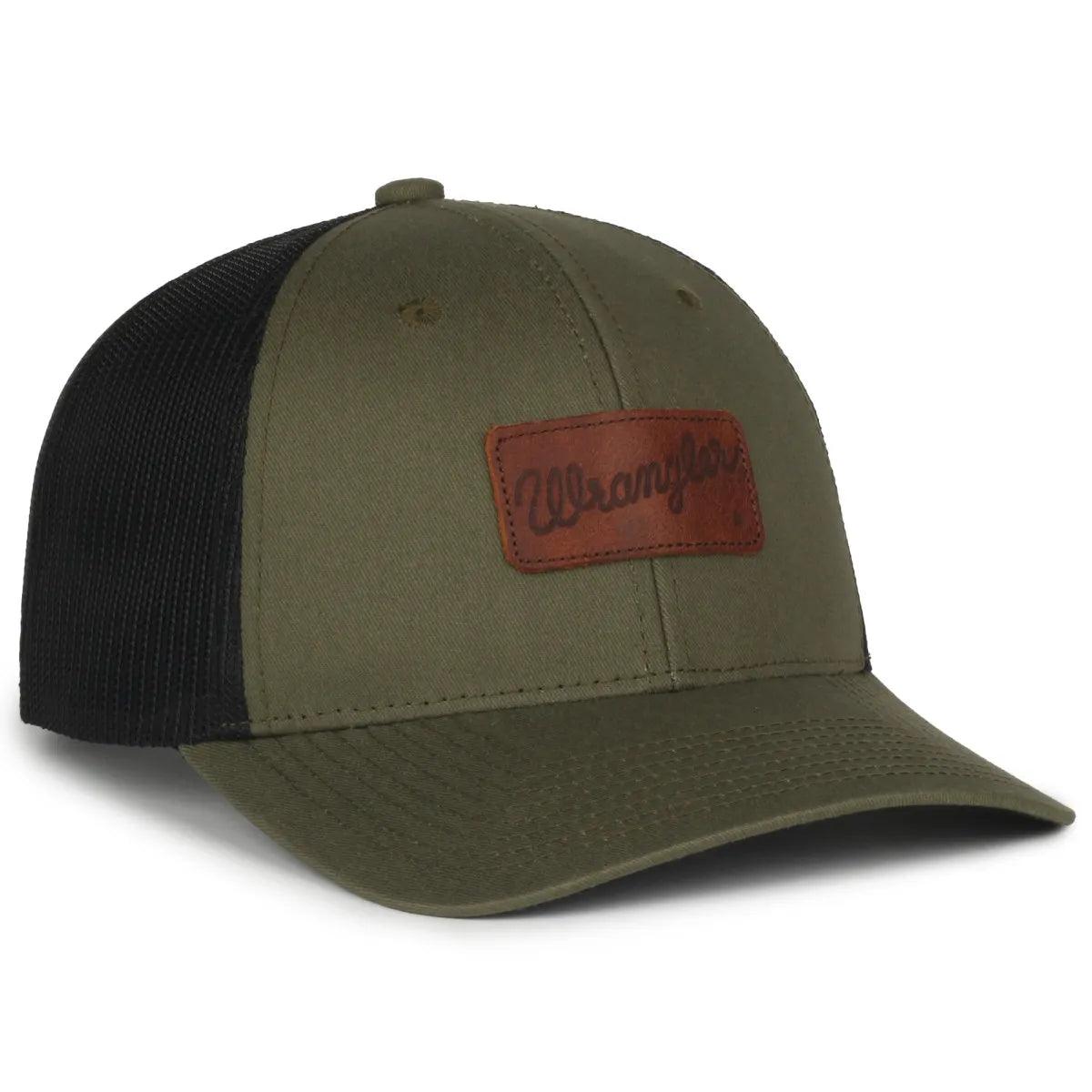 Wrangler Leather Patch Cap - Leapfrog Outdoor Sports and Apparel