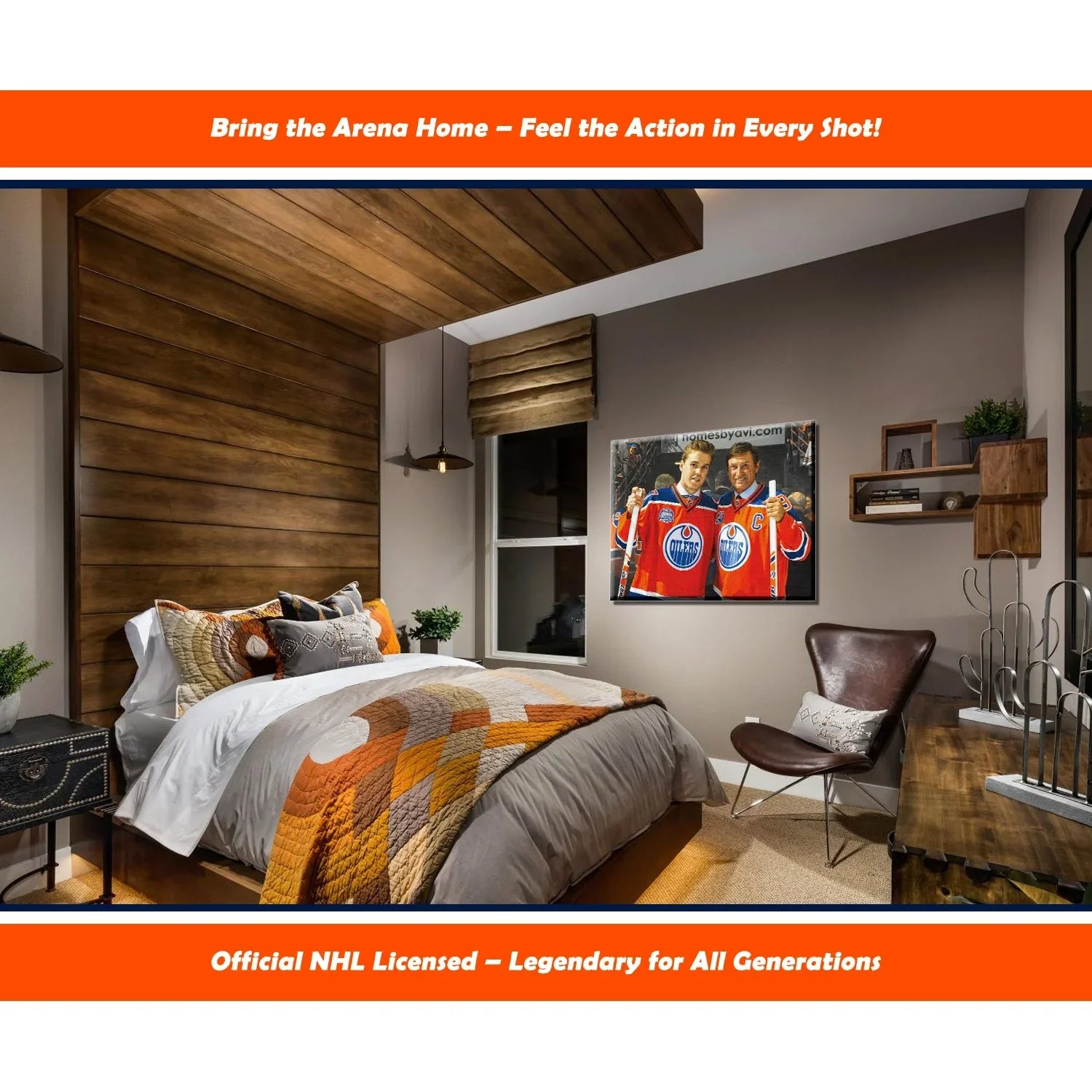 WAYNE GRETZKY & CONNOR MCDAVID WRAPPED CANVAS 16"X20" - EDMONTON OILERS