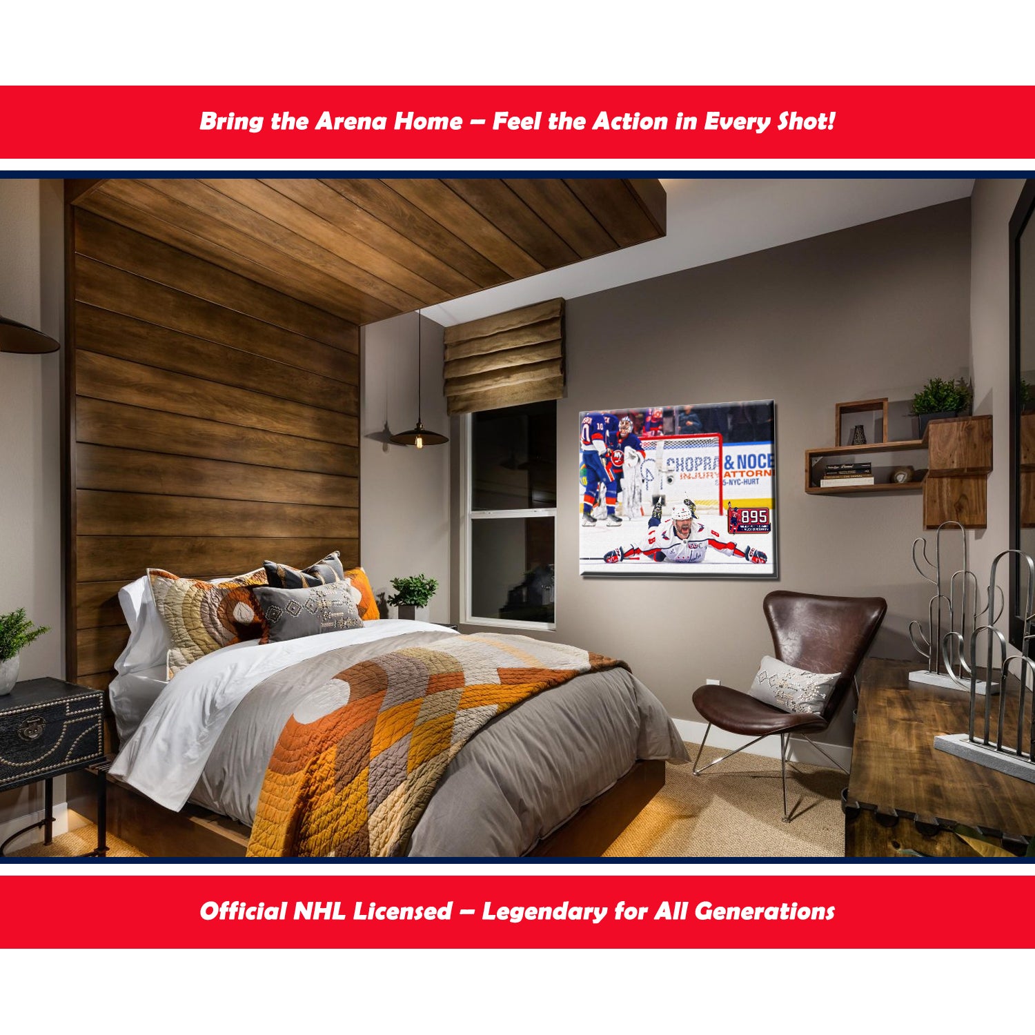 ALEXANDER OVECHKIN RECORD BREAKING GOAL #895 WRAPPED CANVAS - 16X20 (20" BY 16")