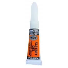 AAE Fast-Set Gel adhesive tube with orange label for archery fletching